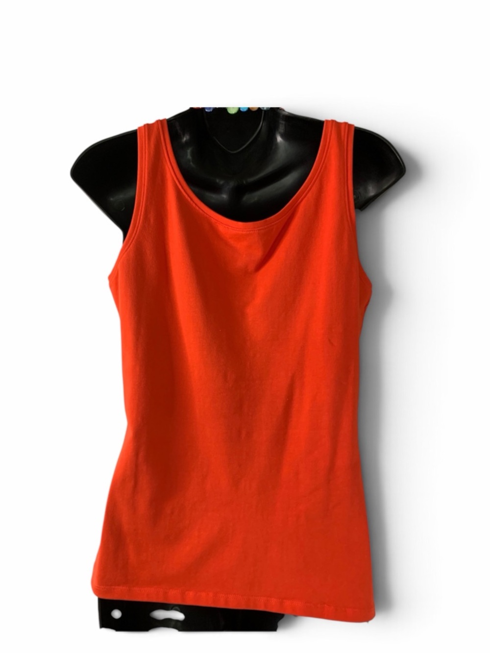Nic and Zoe Classic Women's Orange Tank Top - Sleeveless Scoop Neck Size M